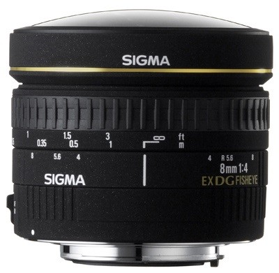 适马Sigma 8mm F/4 EX Fisheye/EX DG Fisheye