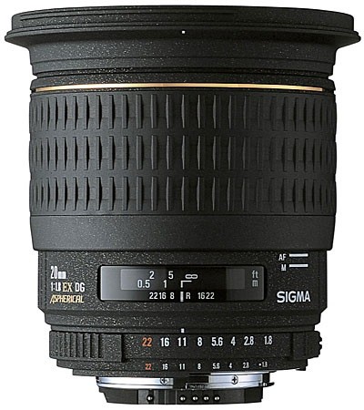 适马Sigma 20mm F/1.8 EX DG Aspherical RF